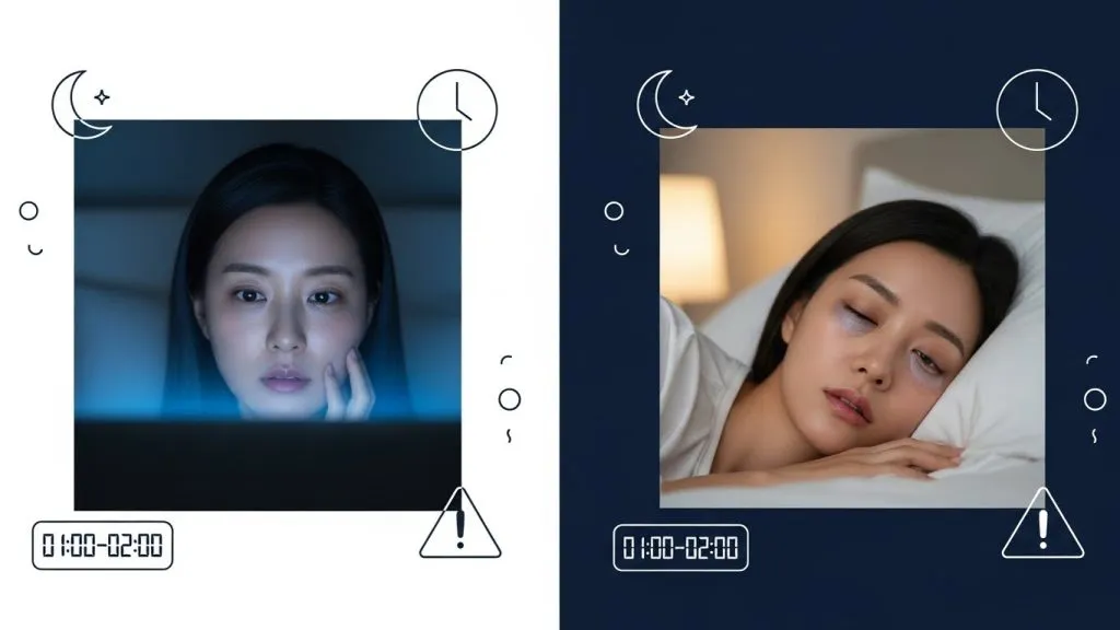 bahaya begadang, efek begadang bagi kulit, kulit kusam, jerawat akibat begadang, pola tidur buruk, kesehatan kulit, skincare malam, tips kecantikan, regenerasi kulit, tidur cukup, anti aging, lingkar hitam mata, hidrasi kulit, penyebab kulit lelah, perawatan kulit