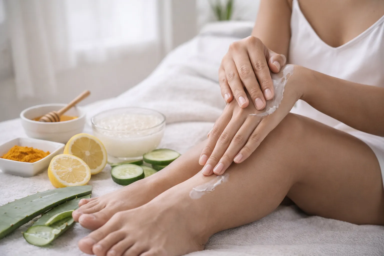 cara memutihkan kulit, memutihkan tangan alami, mencerahkan kaki, perawatan kulit tangan, bahan alami pemutih kulit, lemon untuk kulit, yoghurt masker kulit, lidah buaya cerahkan kulit, air beras skincare, mentimun mencerahkan, scrub gula olive, sunscreen kulit, hindari iritasi kulit, hidrasi kulit, vitamin C kulit