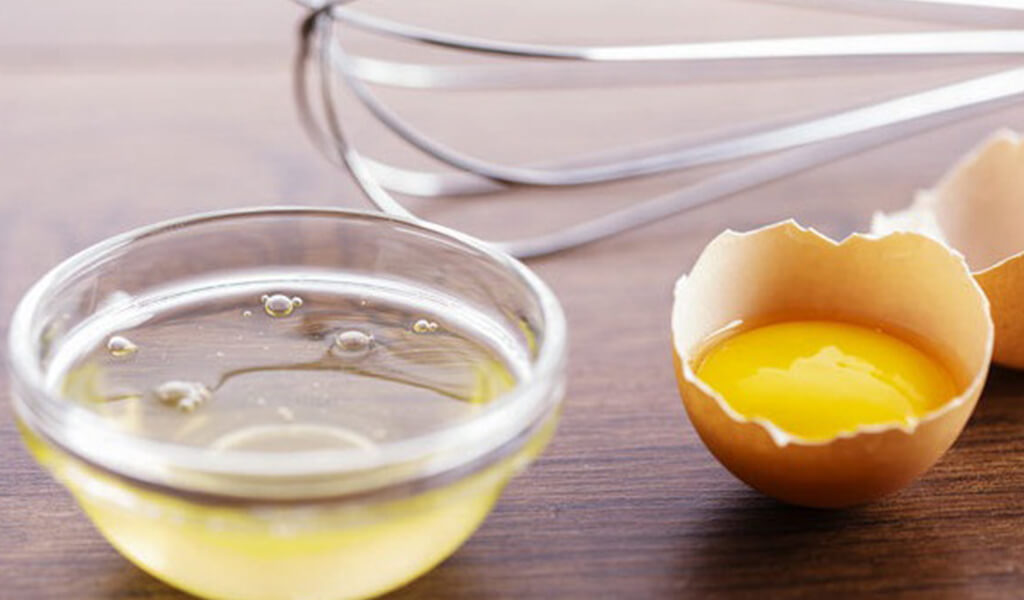 peeling alami putih telur