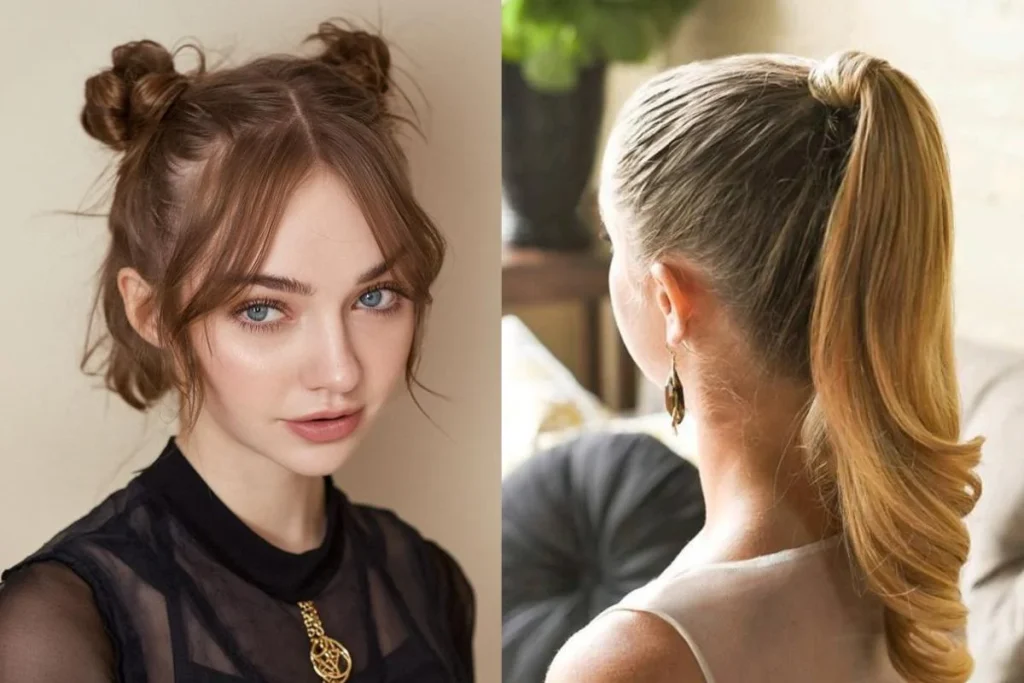 gaya rambut wanita ikat belakang