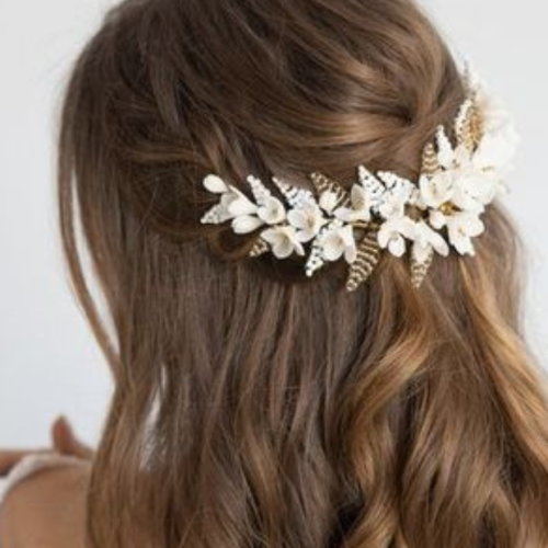 model rambut pengantin terurai