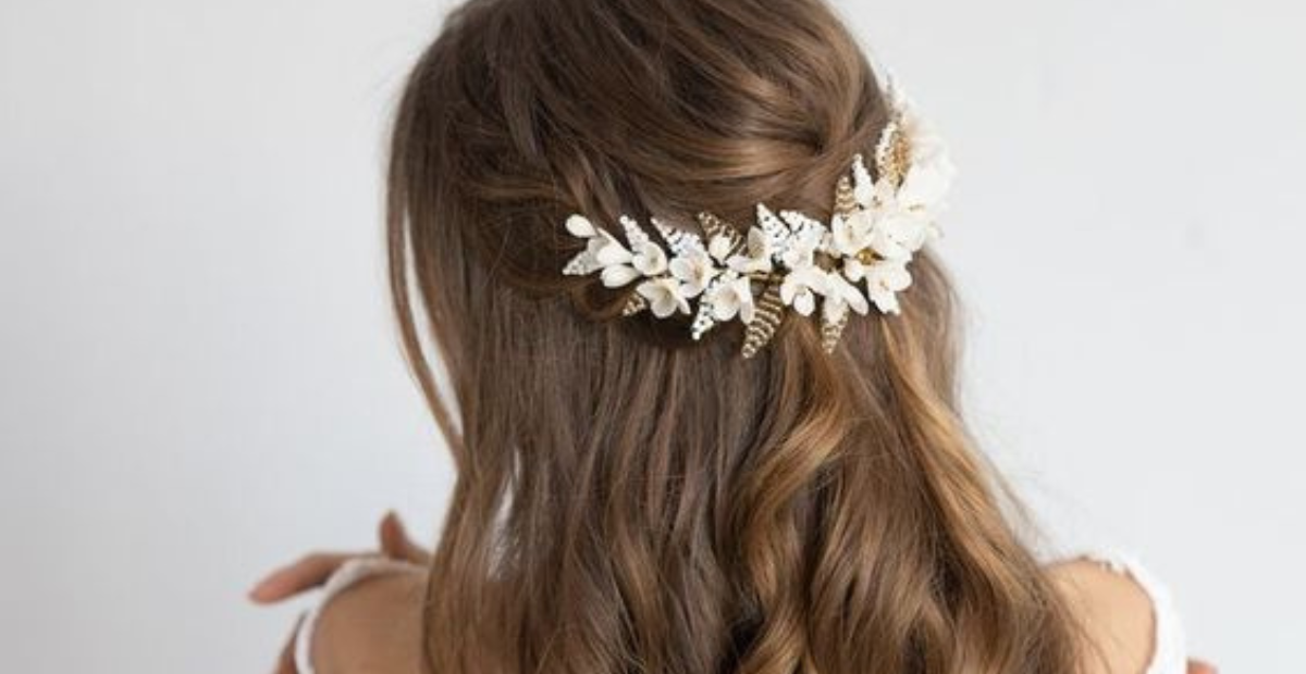 model rambut pengantin terurai