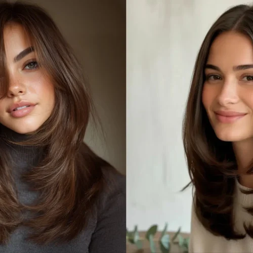 model rambut wanita layer panjang