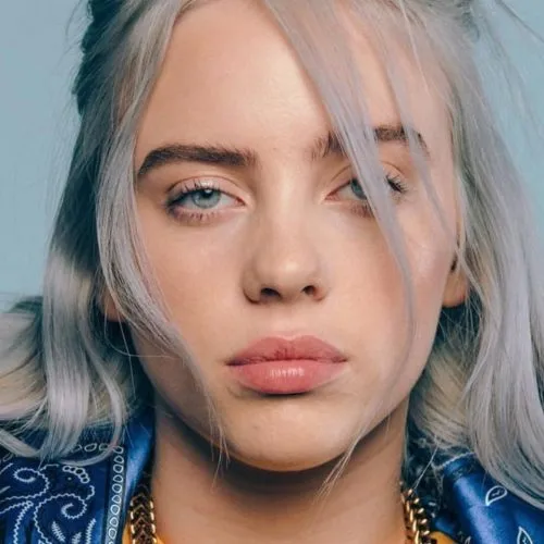 billie eilish rambut biru