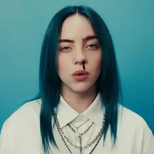 billie eilish rambut biru
