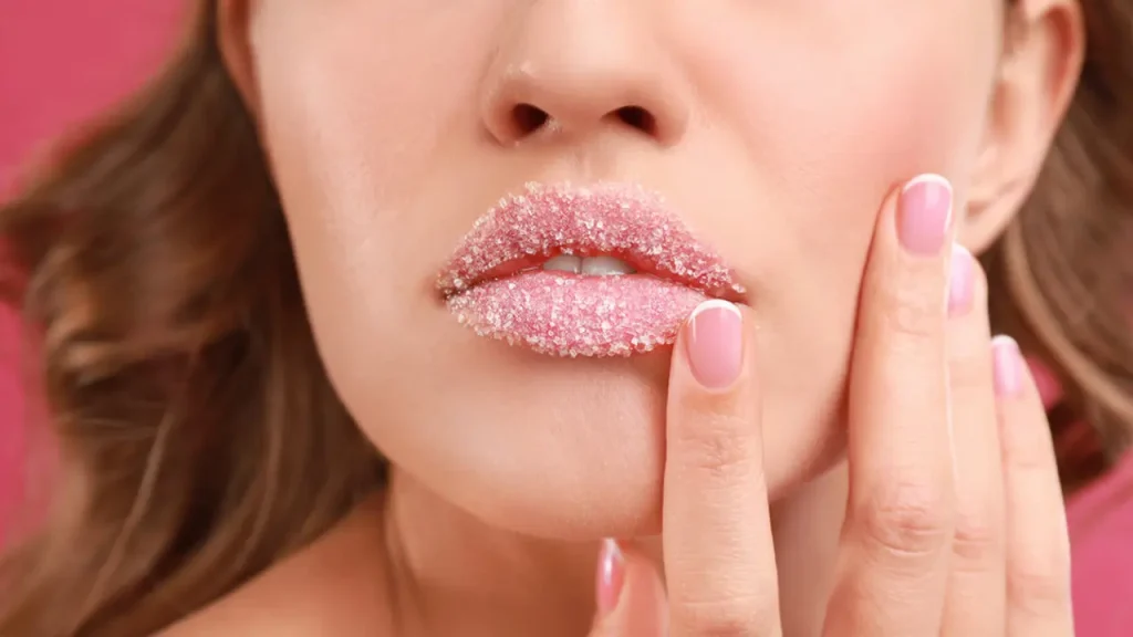 cara memerahkan bibir dengan gula