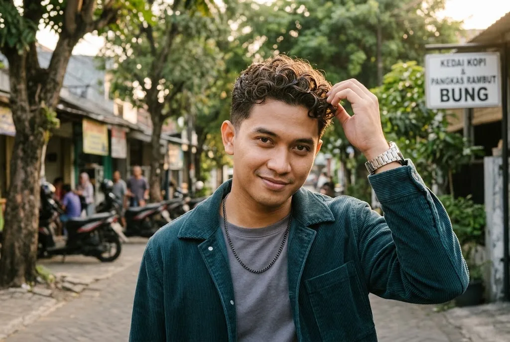 cukuran rambut ikal kering