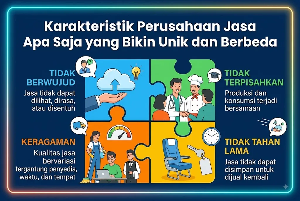 karakteristik perusahaan jasa