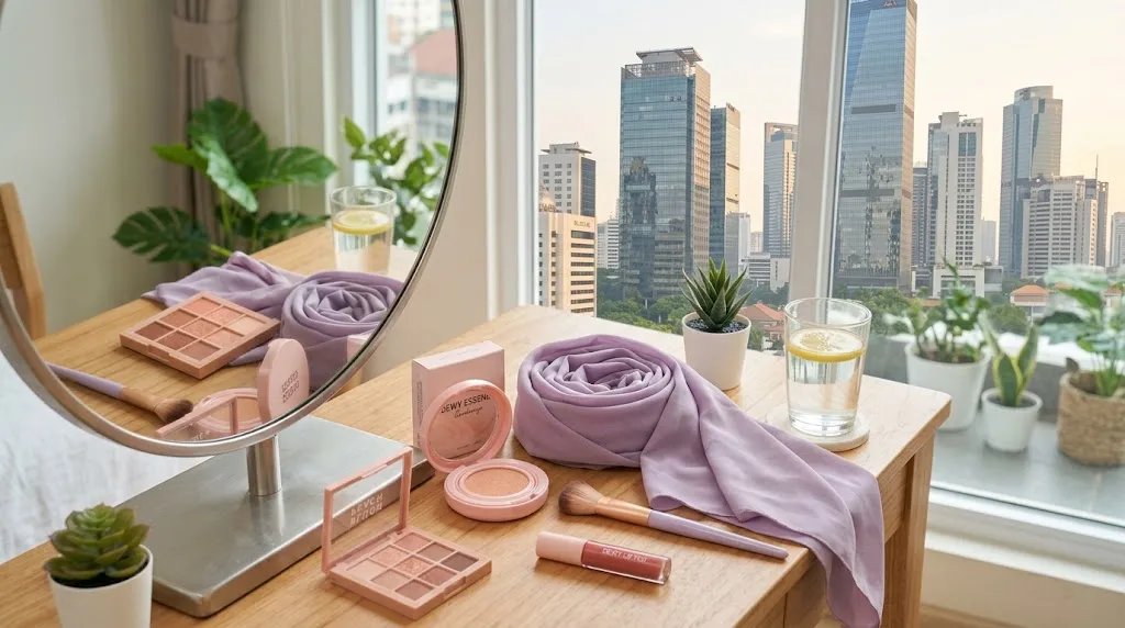 Siapa Bilang Make Up Korean Look Cuma Buat yang Tidak Berhijab? Ini Cara Mudah Biar Kamu Juga Bisa Tampil Fresh!