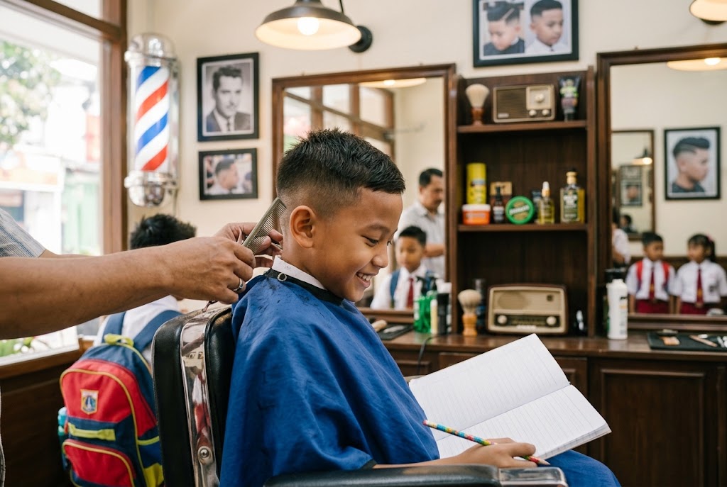 model rambut anak laki-laki sekolah sd