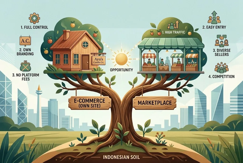 perbedaan e commerce dan marketplace