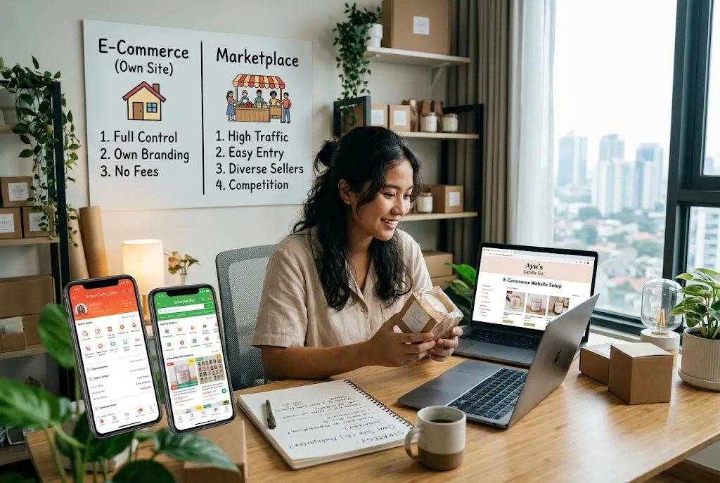 perbedaan e commerce dan marketplace