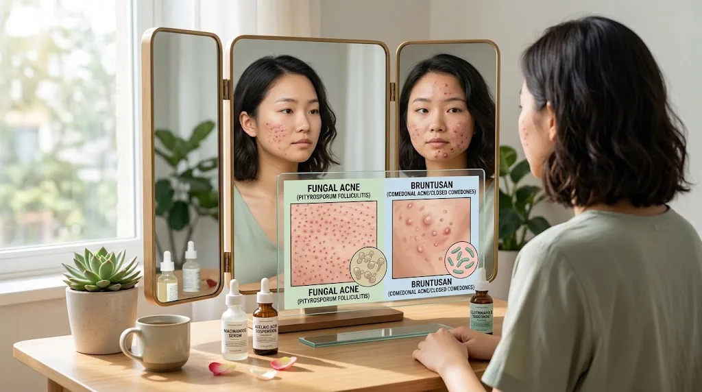 perbedaan fungal acne dan bruntusan