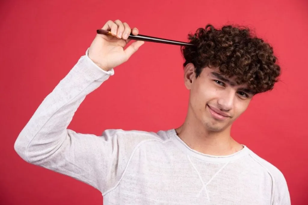 perming rambut pria