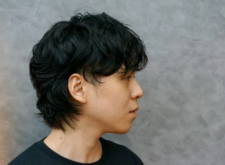 perming rambut pria