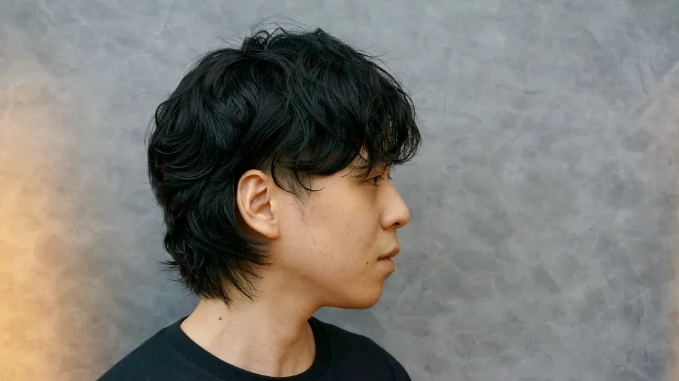 perming rambut pria