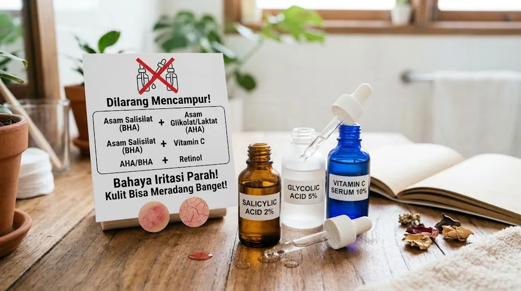 salicylic acid tidak boleh dicampur dengan