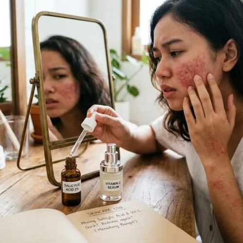 salicylic acid tidak boleh dicampur dengan