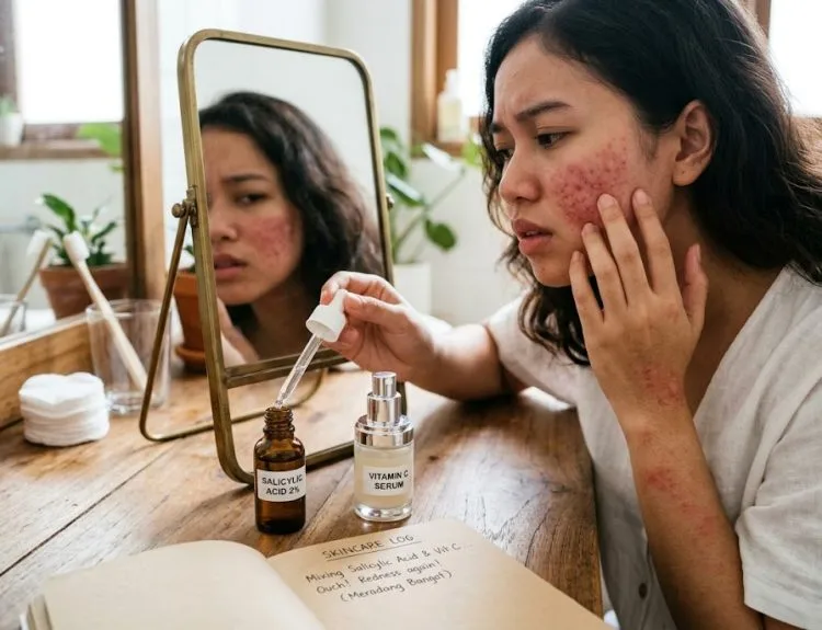 salicylic acid tidak boleh dicampur dengan