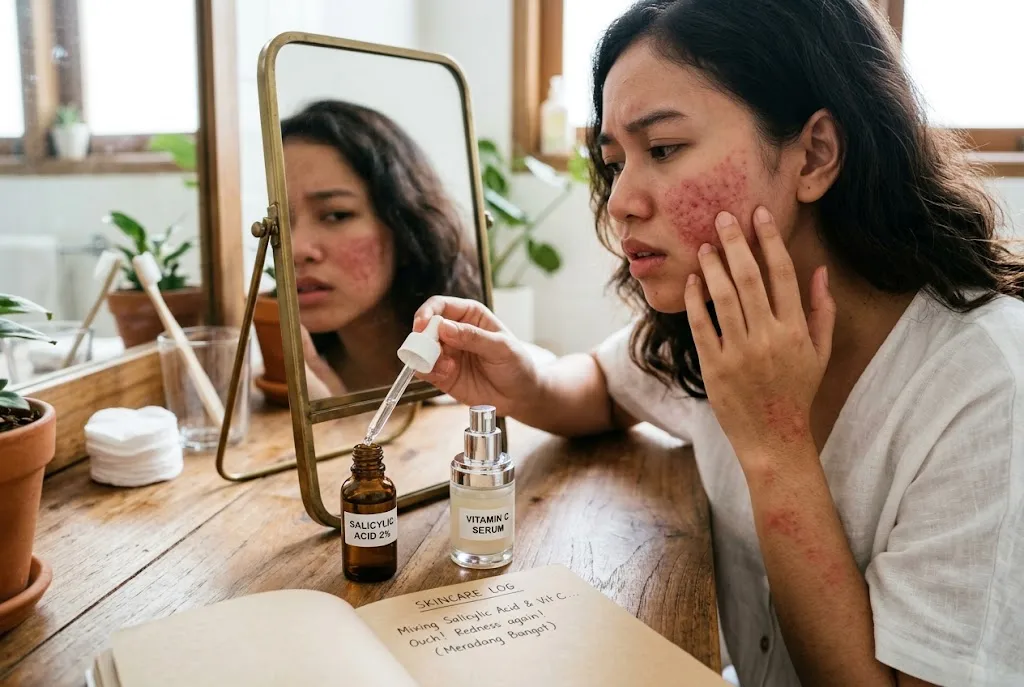 salicylic acid tidak boleh dicampur dengan