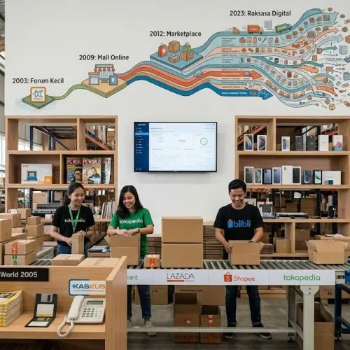 sejarah e commerce di indonesia