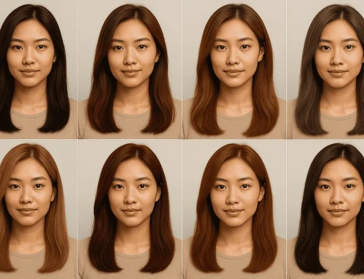 warna rambut untuk kulit kuning langsat