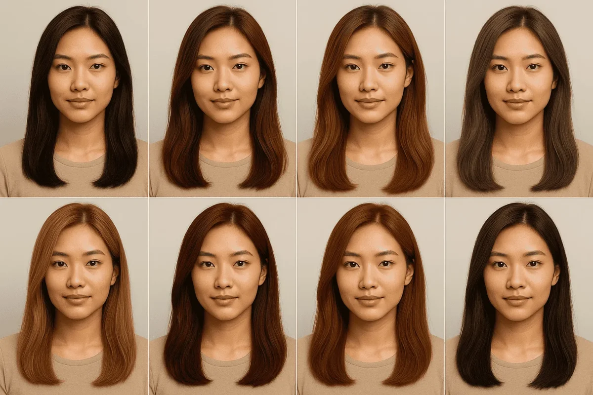 warna rambut untuk kulit kuning langsat