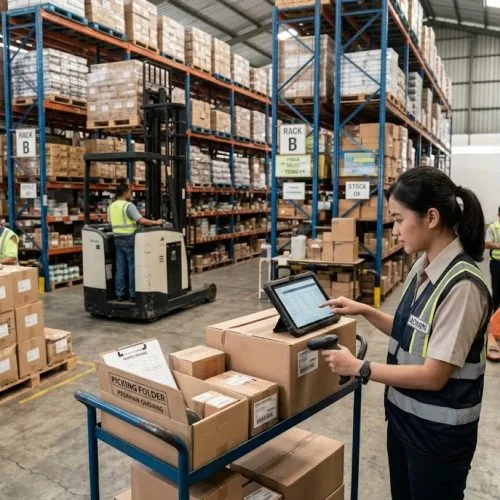 admin warehouse adalah