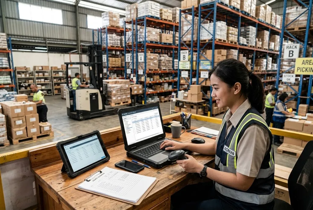 admin warehouse adalah
