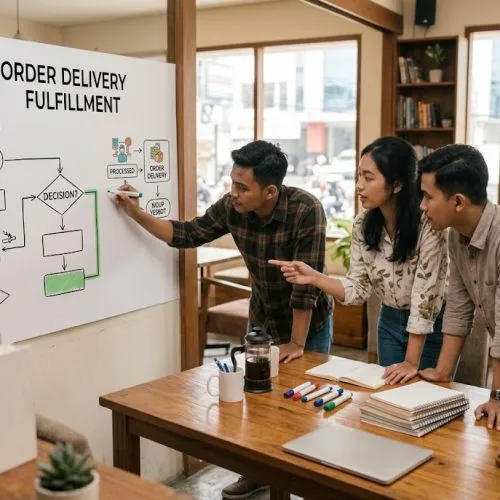 cara membuat flow chart