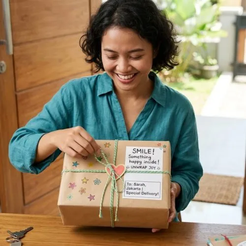 contoh bungkus paket