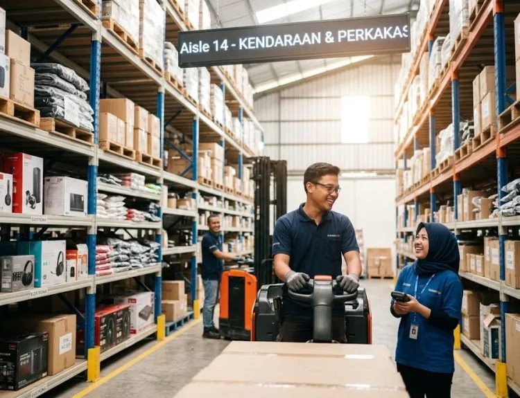 helper gudang adalah