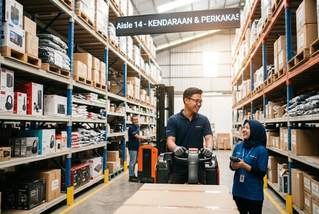 helper gudang adalah