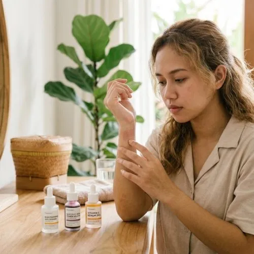 niacinamide tidak boleh digabung dengan