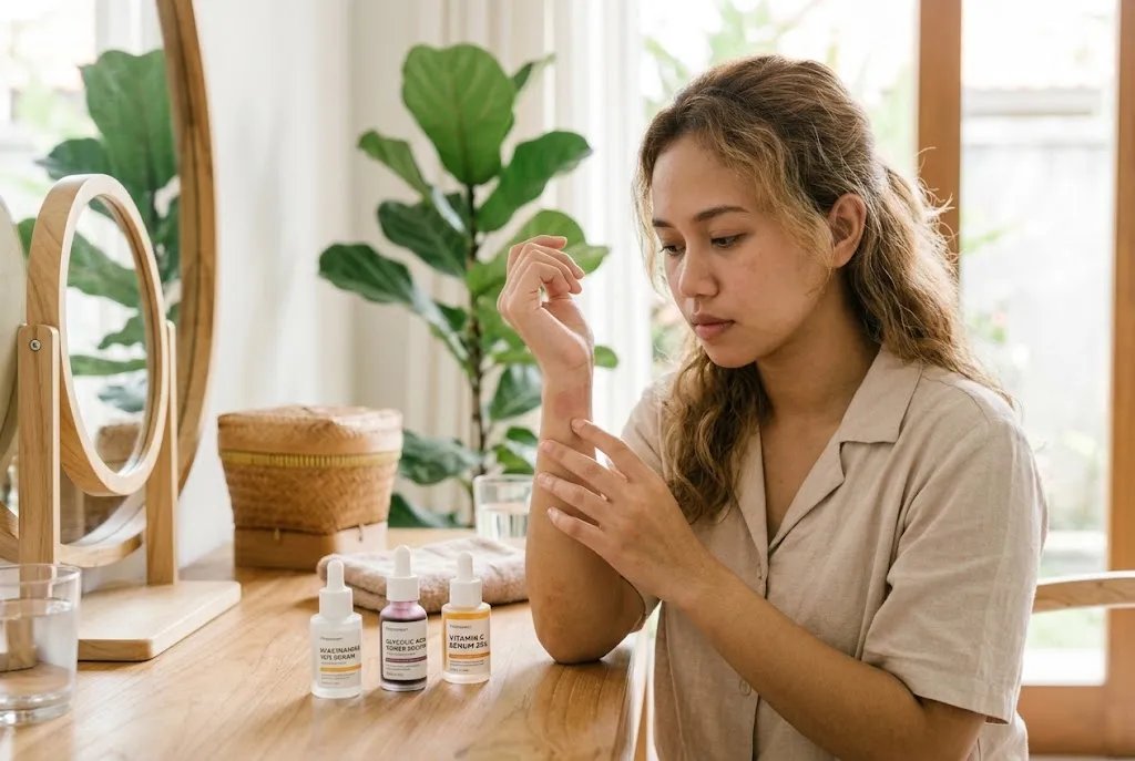 niacinamide tidak boleh digabung dengan