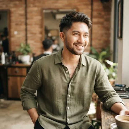 foto potong rambut pria