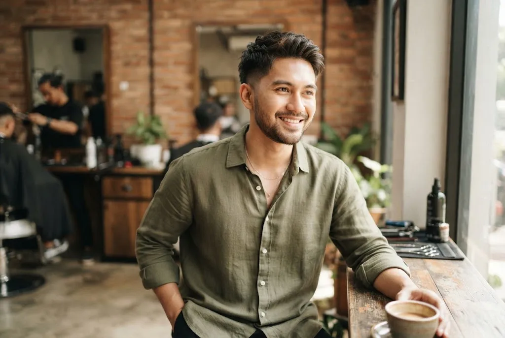 foto potong rambut pria