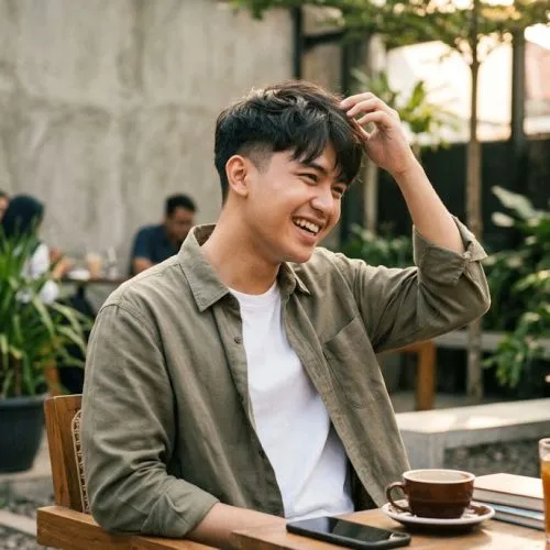 gaya rambut 2 jari