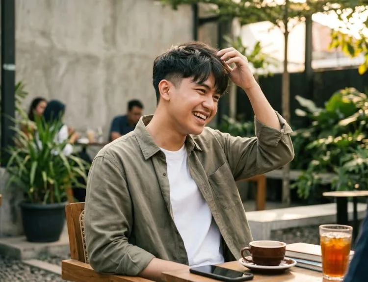 gaya rambut 2 jari