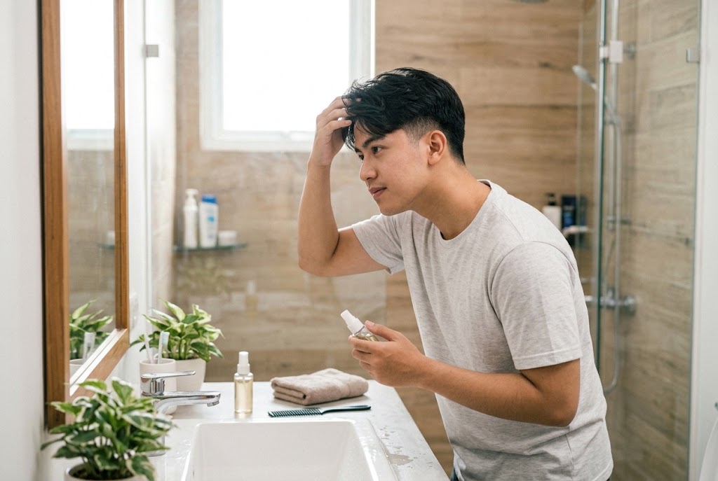 gaya rambut 2 jari