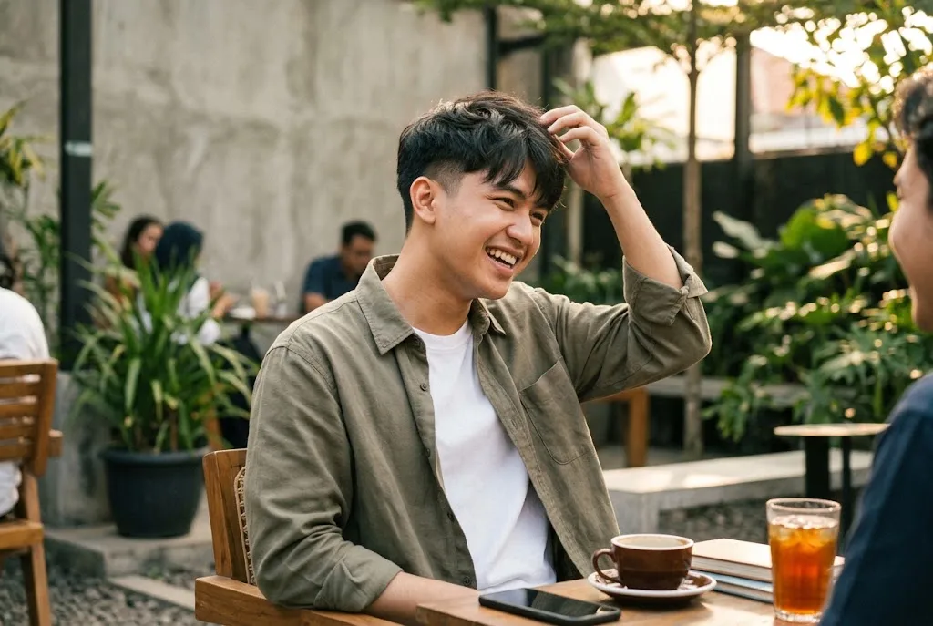 gaya rambut 2 jari