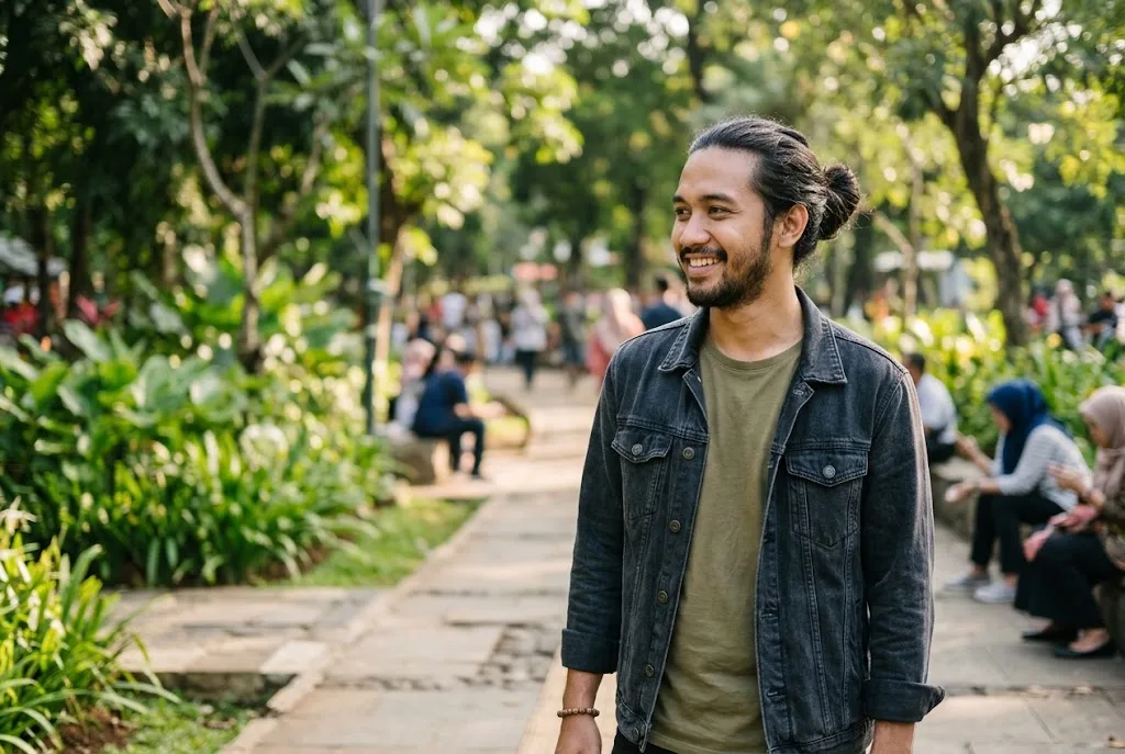 Gaya Rambut Panjang Pria yang Diikat Cocok untuk Gaya Sehari-hari