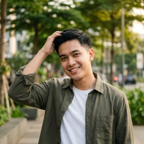 gaya rambut pria indonesia rapi