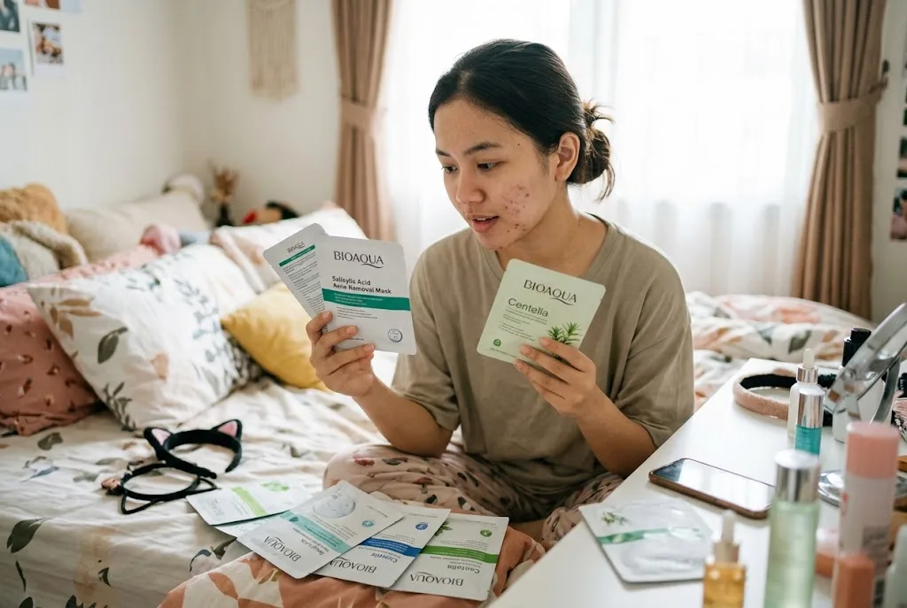 masker bioaqua untuk jerawat