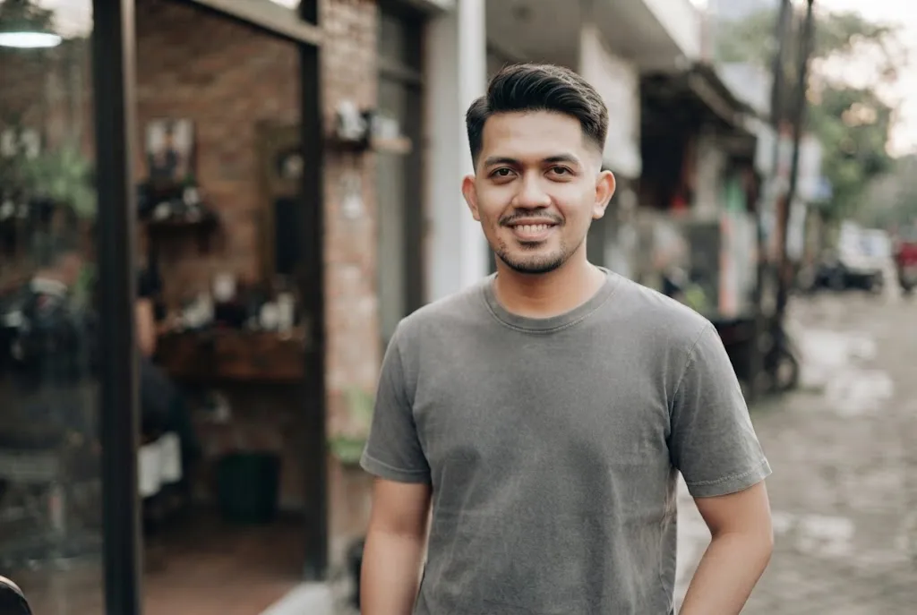 Mid fade yang seimbang antara pendek dan panjang