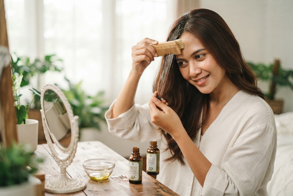 minyak zaitun untuk rambut rontok