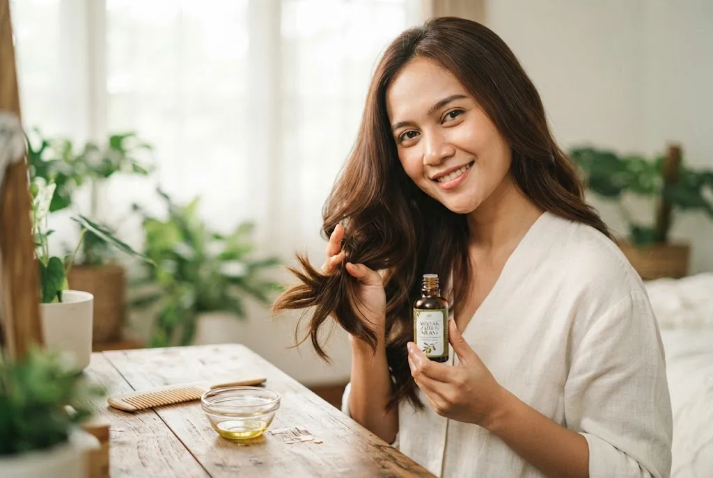 minyak zaitun untuk rambut rontok