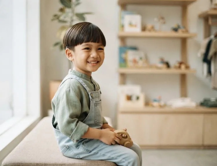 model rambut anak cowok lurus