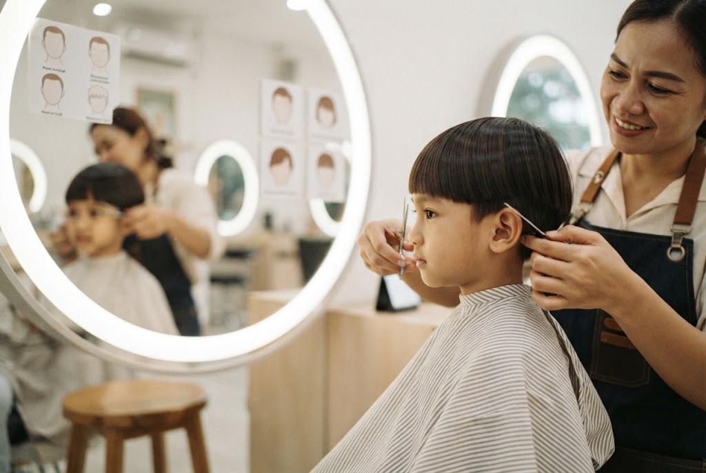 model rambut anak cowok lurus