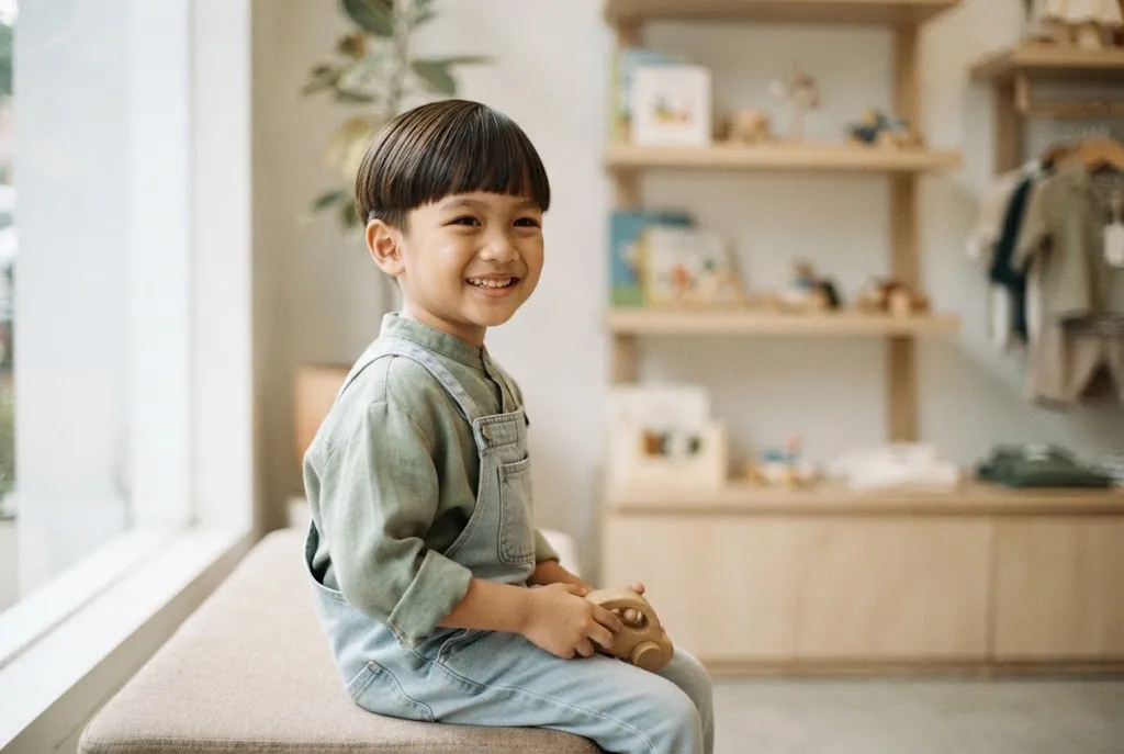 model rambut anak cowok lurus